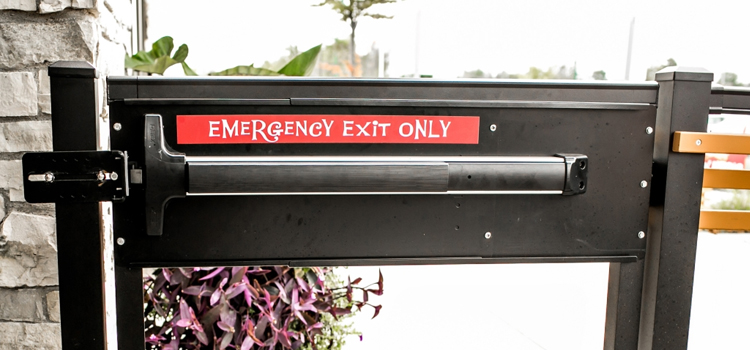 emergency push bar installation in Lafayette